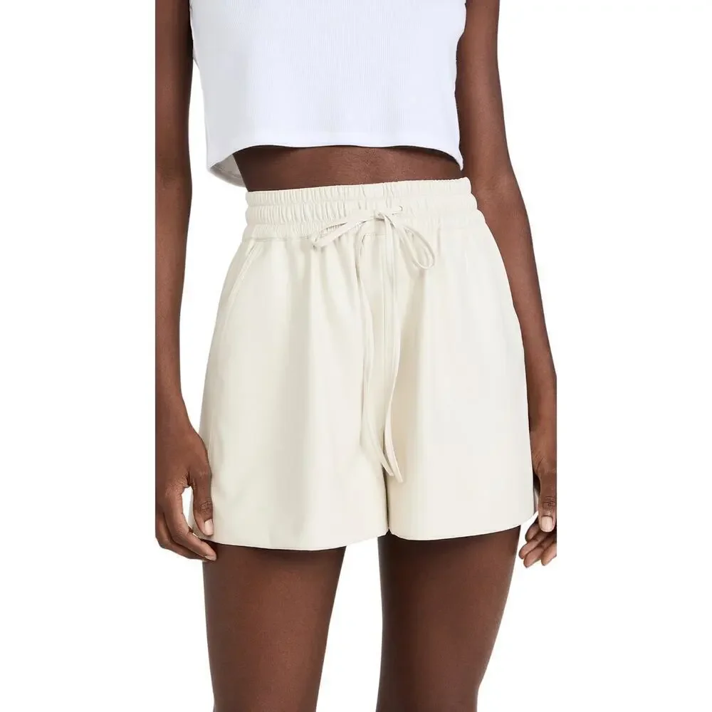 Good American Women's Better Than Leather Shorts Color Bone Size 2